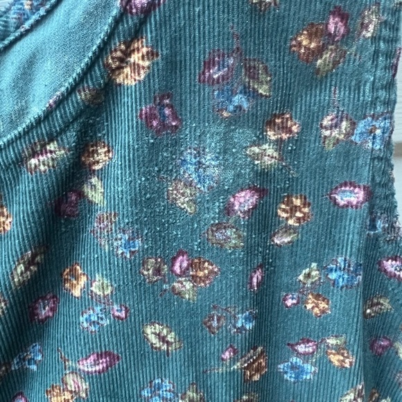 Vintage LL bean Floral Sleeveless jumper  - Green size 6P - Picture 3 of 12